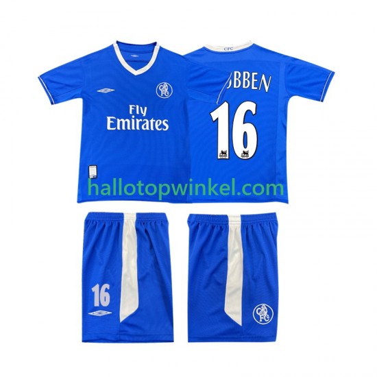 Chelsea Voetbalshirt Robben 16 2003 2005 Retro Kleuters/Kids Thuis Tenue Korte Mouw