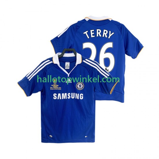 Chelsea Voetbalshirt TERRY 26 2007 Retro Heren Thuis Tenue 2008 Korte Mouw