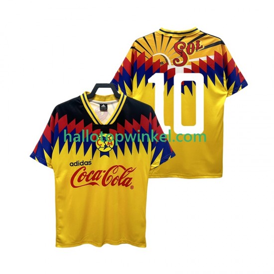 Club América Voetbalshirt 10 1995 Retro Heren Thuis Tenue Korte Mouw