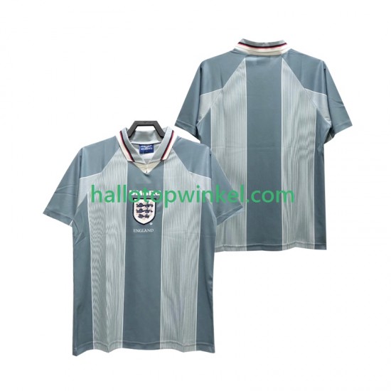 Engeland Voetbalshirt 1996 Retro Heren Uit Tenue Korte Mouw