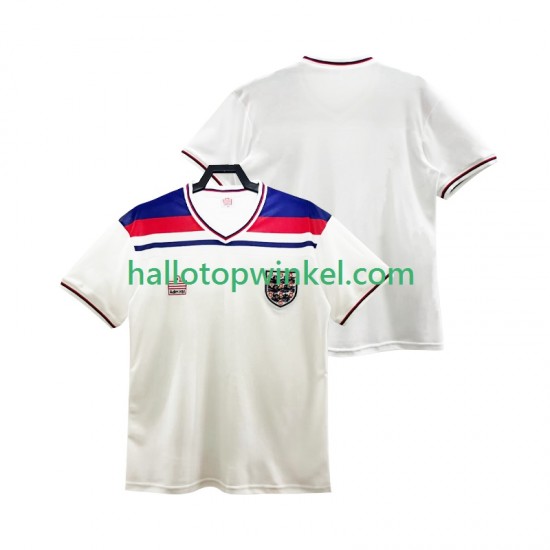 Engeland Voetbalshirt 1982 Retro Heren Thuis Tenue Korte Mouw