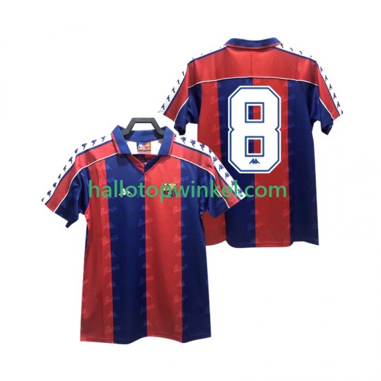 FC Barcelona Voetbalshirt 8 1992 1995 Retro Heren Thuis Tenue Korte Mouw