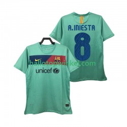 FC Barcelona Voetbalshirt A INIESTA 8 Retro Heren Uit Tenue 2011 2010 Korte Mouw