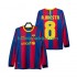 FC Barcelona Voetbalshirt A INIESTA 8 Retro Heren Thuis Tenue 2011 2010 Lange Mouw