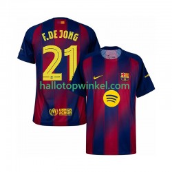 FC Barcelona Voetbalshirt Frenkie de Jong 21 Champions League Heren Thuis Tenue 2025-2026 Korte Mouw