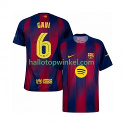 FC Barcelona Voetbalshirt Gavi 6 Champions League Heren Thuis Tenue 2025-2026 Korte Mouw