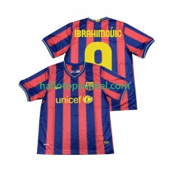 FC Barcelona Voetbalshirt Ibrahimović 9 2009 Retro Heren Thuis Tenue 2010 Korte Mouw