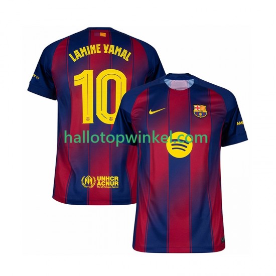 FC Barcelona Voetbalshirt Lamine Yamal 10 Champions League Heren Thuis Tenue 2025-2026 Korte Mouw