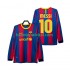 FC Barcelona Voetbalshirt Lionel Messi 10 Retro Heren Thuis Tenue 2011 2010 Lange Mouw