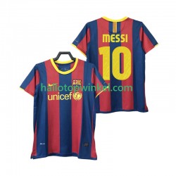 FC Barcelona Voetbalshirt Lionel Messi 10 Retro Heren Thuis Tenue 2011 2010 Korte Mouw