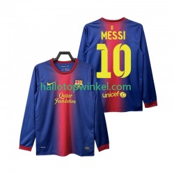 FC Barcelona Voetbalshirt Lionel Messi 10 2012 2013 Retro Heren Thuis Tenue Lange Mouw