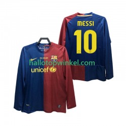 FC Barcelona Voetbalshirt Lionel Messi 10 Champions League 2009 Retro Heren Thuis Tenue 2008 Lange Mouw