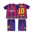FC Barcelona Voetbalshirt Lionel Messi 10 2014 2015 Retro Kleuters/Kids Thuis Tenue Korte Mouw