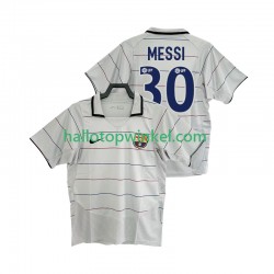 FC Barcelona Voetbalshirt Lionel Messi 30 2003 Retro Heren Uit Tenue 2004 Korte Mouw