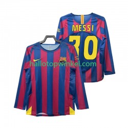 FC Barcelona Voetbalshirt Lionel Messi 30 Champions League 2005 Retro Heren Thuis Tenue 2006 Lange Mouw
