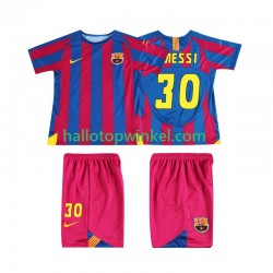 FC Barcelona Voetbalshirt Lionel Messi 30 Champions League 2005 Retro Kleuters/Kids Thuis Tenue 2006 Korte Mouw