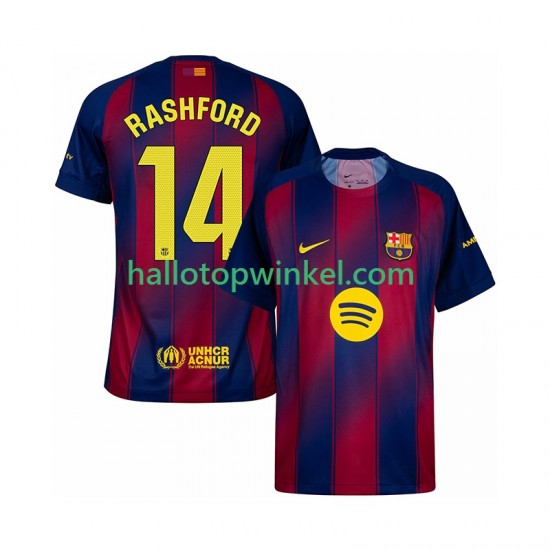 FC Barcelona Voetbalshirt Marcus Rashford 14 Heren Thuis Tenue 2025-2026 Korte Mouw