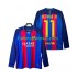 FC Barcelona Voetbalshirt Neymar JR 11 2016 2017 Retro Heren Thuis Tenue Lange Mouw