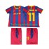 FC Barcelona Voetbalshirt Neymar JR 11 Retro Kleuters/Kids Thuis Tenue 2011 2010 Korte Mouw