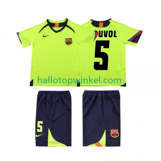 FC Barcelona Voetbalshirt PUVDL 5 2005 Retro Kleuters/Kids Uit Tenue 2006 Korte Mouw