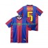 FC Barcelona Voetbalshirt PUYOL 5 1998 Retro Heren Thuis Tenue 1999 Korte Mouw