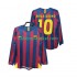 FC Barcelona Voetbalshirt RONALDINHO 10 2005 Retro Heren Thuis Tenue 2006 Lange Mouw