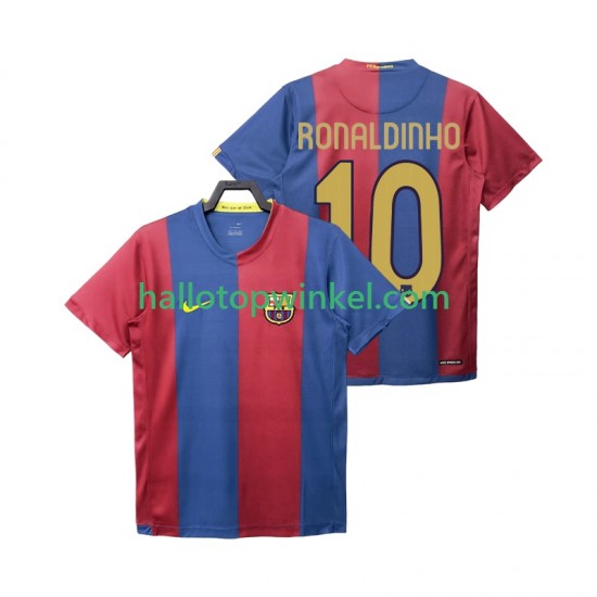 FC Barcelona Voetbalshirt RONALDINHO 10 2007 Retro Heren Thuis Tenue 2006 Korte Mouw