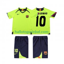 FC Barcelona Voetbalshirt RONALDINHO 10 2005 Retro Kleuters/Kids Uit Tenue 2006 Korte Mouw