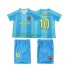 FC Barcelona Voetbalshirt RONALDINHO 10 2007 Retro Kleuters/Kids Uit Tenue 2008 Korte Mouw