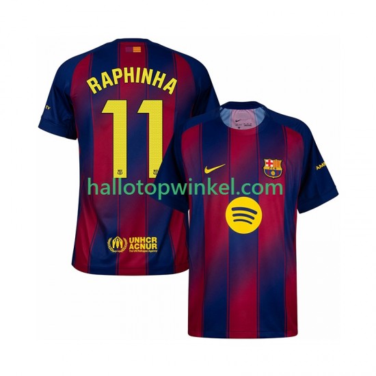FC Barcelona Voetbalshirt Raphinha 11 Heren Thuis Tenue 2025-2026 Korte Mouw