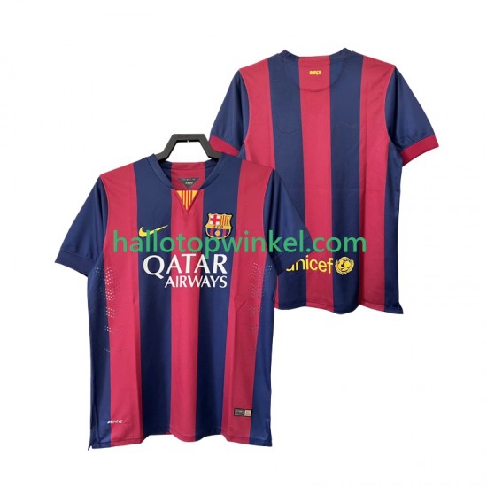 FC Barcelona Voetbalshirt 2014 2015 Retro Heren Thuis Tenue Korte Mouw