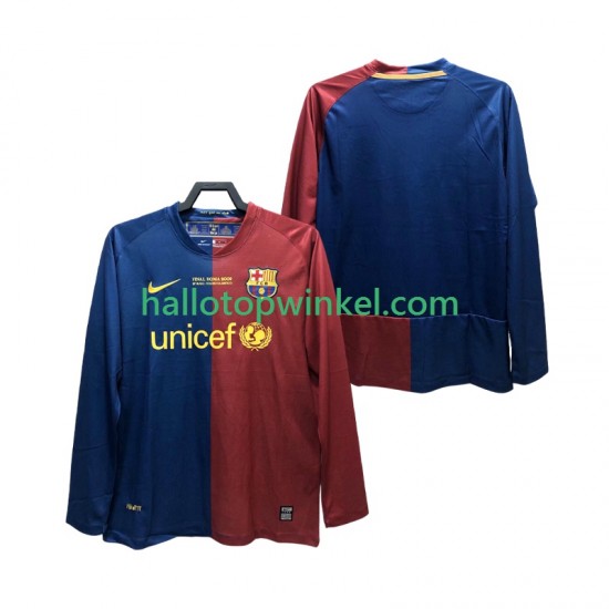 FC Barcelona Voetbalshirt Champions League 2009 Retro Heren Thuis Tenue 2008 Lange Mouw