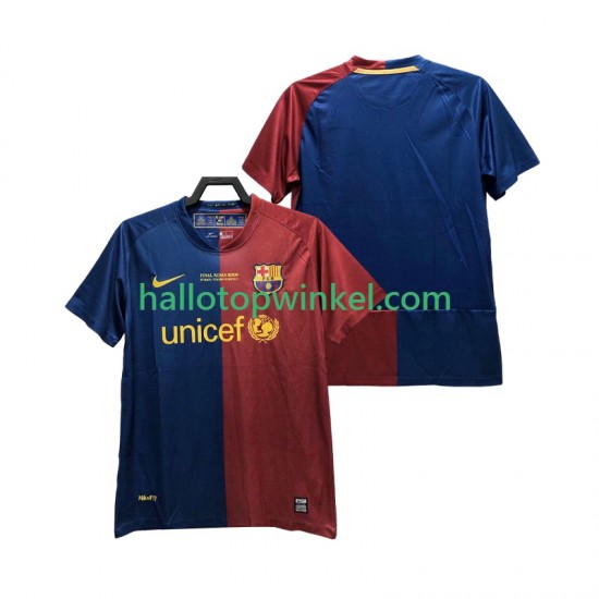 FC Barcelona Voetbalshirt Champions League 2009 Retro Heren Thuis Tenue 2008 Korte Mouw
