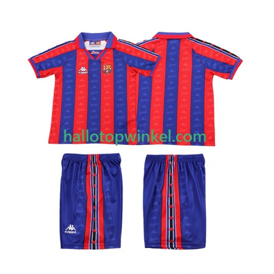 FC Barcelona Voetbalshirt 1996 1997 Retro Kleuters/Kids Thuis Tenue Korte Mouw