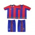 FC Barcelona Voetbalshirt 1997 1998 Retro Kleuters/Kids Thuis Tenue Korte Mouw