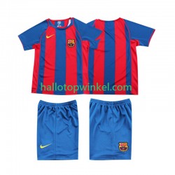 FC Barcelona Voetbalshirt 2005 Retro Kleuters/Kids Thuis Tenue 2004 Korte Mouw