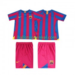 FC Barcelona Voetbalshirt 2005 Retro Kleuters/Kids Thuis Tenue 2006 Korte Mouw