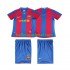 FC Barcelona Voetbalshirt 2007 Retro Kleuters/Kids Thuis Tenue 2008 Korte Mouw
