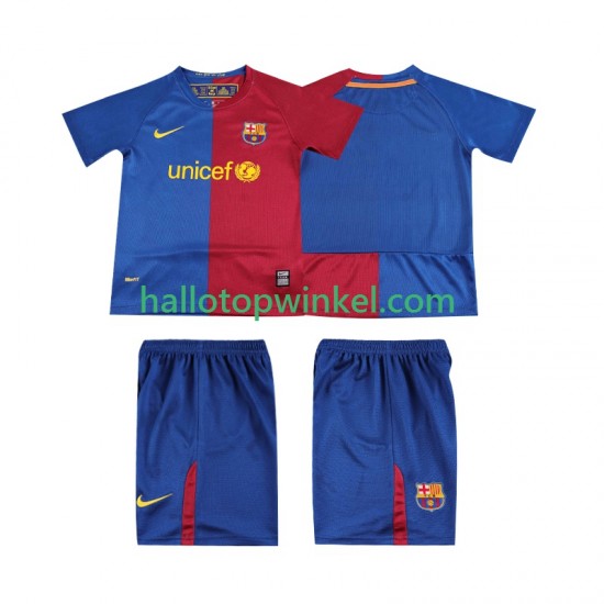 FC Barcelona Voetbalshirt 2009 Retro Kleuters/Kids Thuis Tenue 2008 Korte Mouw