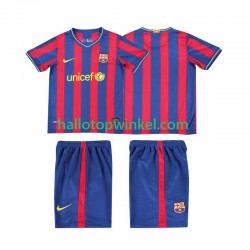 FC Barcelona Voetbalshirt 2009 Retro Kleuters/Kids Thuis Tenue 2010 Korte Mouw