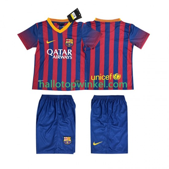 FC Barcelona Voetbalshirt 2013 2014 Retro Kleuters/Kids Thuis Tenue Korte Mouw