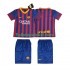 FC Barcelona Voetbalshirt 2013 2014 Retro Kleuters/Kids Thuis Tenue Korte Mouw
