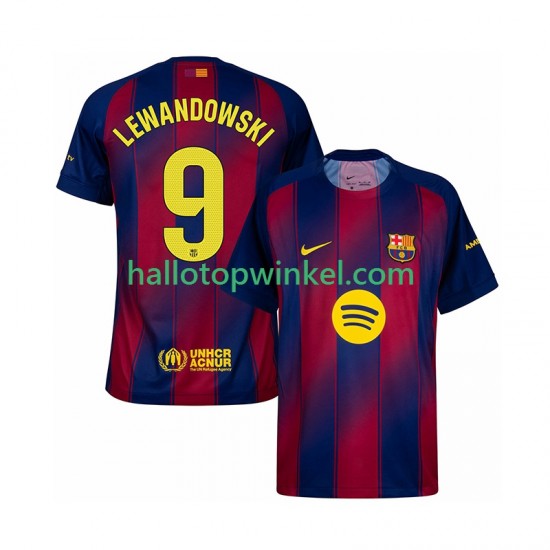 FC Barcelona Voetbalshirt Robert Lewandowski 9 Heren Thuis Tenue 2025-2026 Korte Mouw
