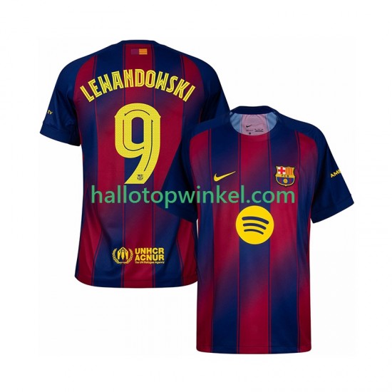 FC Barcelona Voetbalshirt Robert Lewandowski 9 Champions League Heren Thuis Tenue 2025-2026 Korte Mouw