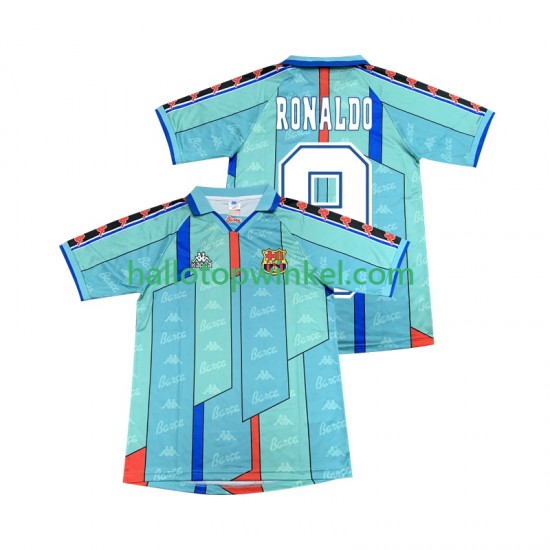 FC Barcelona Voetbalshirt Ronaldo 9 1996 1997 Retro Heren Uit Tenue Korte Mouw
