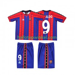 FC Barcelona Voetbalshirt Ronaldo 9 1997 1998 Retro Kleuters/Kids Thuis Tenue Korte Mouw