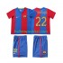FC Barcelona Voetbalshirt SAUIOLA 22 2007 Retro Kleuters/Kids Thuis Tenue 2006 Korte Mouw