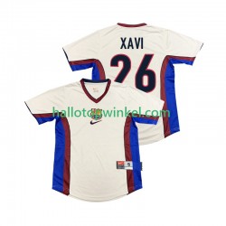 FC Barcelona Voetbalshirt XAVI 26 1998 Retro Heren Uit Tenue 1999 Korte Mouw