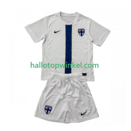 Finland Voetbalshirt Kleuters/Kids Thuis Tenue 2025 Korte Mouw