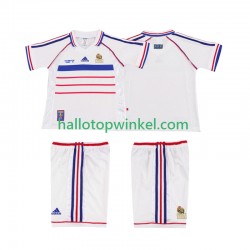 Frankrijk Voetbalshirt 1998 Retro Kleuters/Kids Uit Tenue Korte Mouw